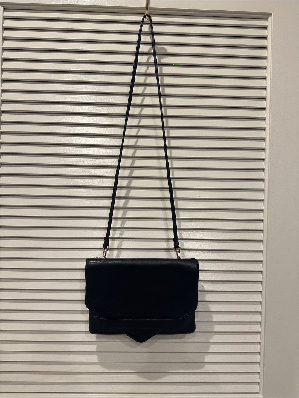 Banana Republic Black Leather Crossbody Shoulder Bag